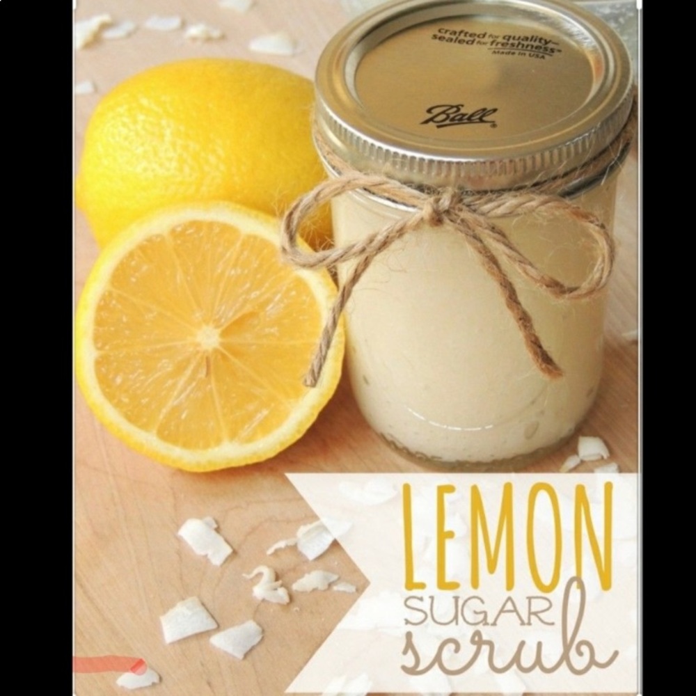 ORGANIC REAL LEMON SUGAR SCRUB INSPIRED BY LUSH (HOMEMADE ) 3oz